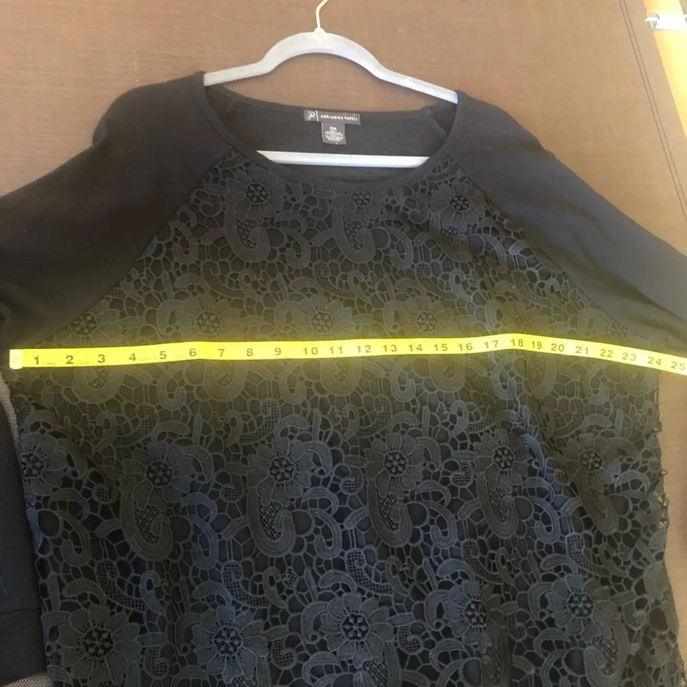 Adrianna Papell Elegant Black Lace Women's Top XXL - Picture 10 of 16